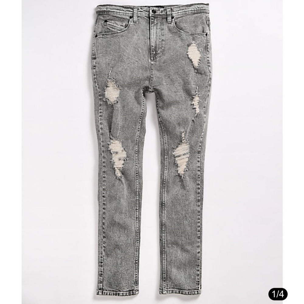 Empyre Verge Chad Tapered Charcoal Skinny Jeans Size 27 Kids